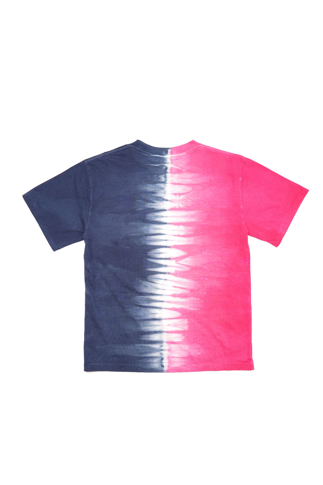 Tie Dye Half and Half Tee - Blue/Fuschia
