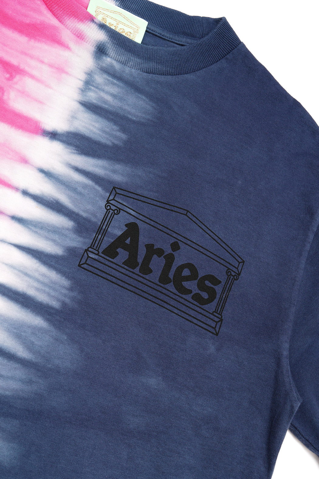 Tie Dye Half and Half Tee - Blue/Fuschia
