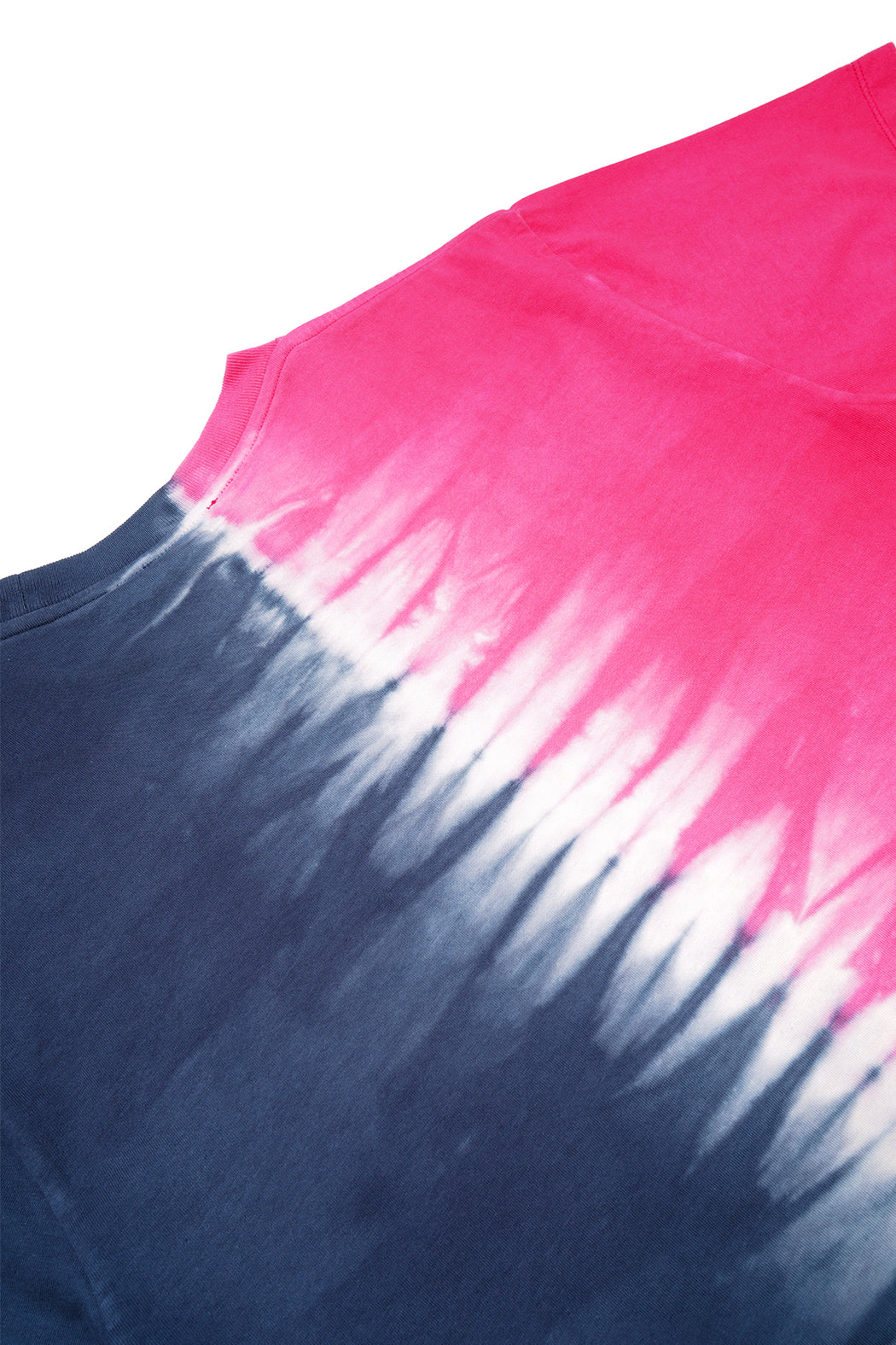 Tie Dye Half and Half Tee - Blue/Fuschia