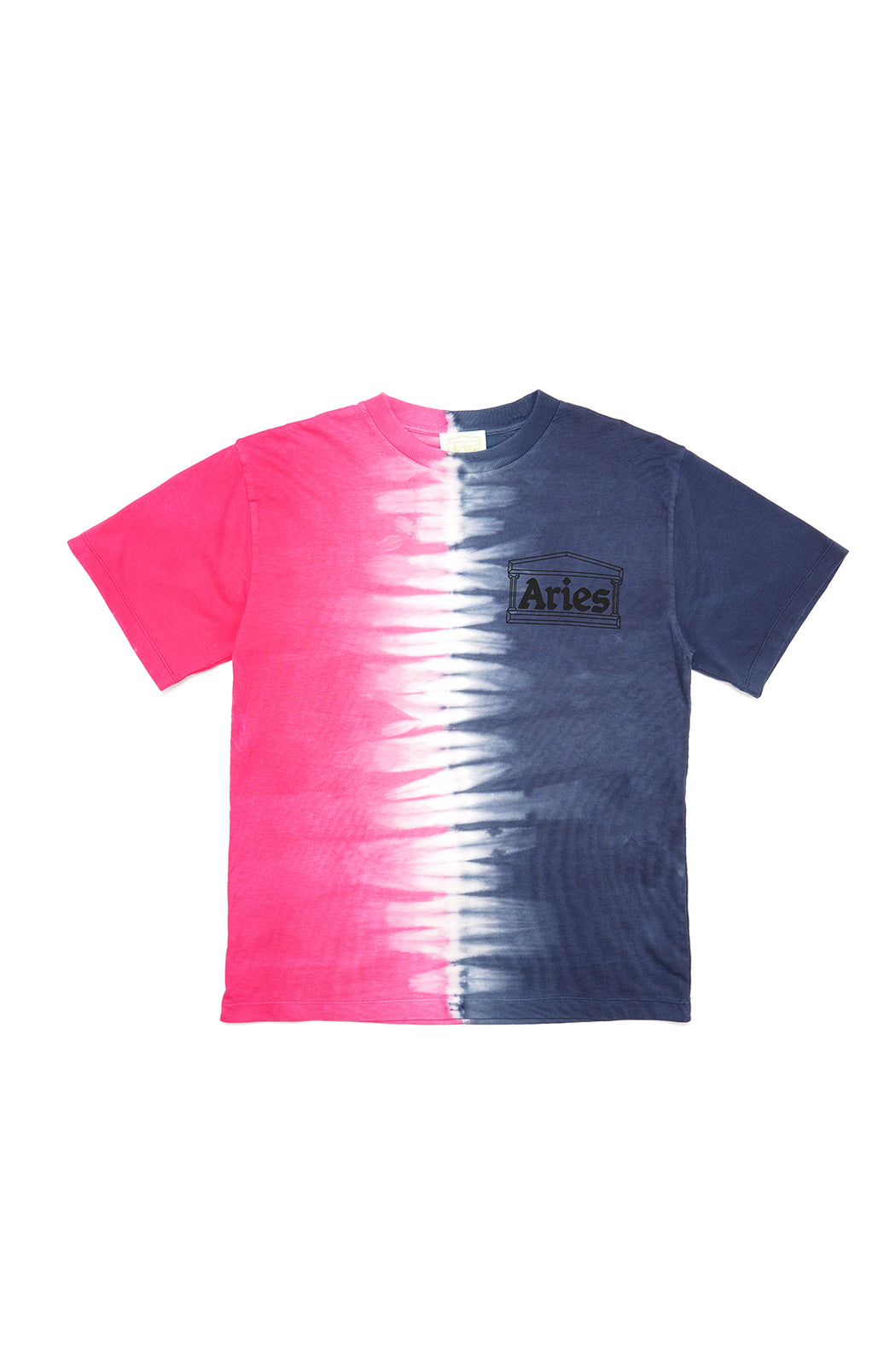 Tie Dye Half and Half Tee - Blue/Fuschia