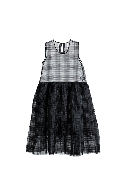 Checkered Organza Dress