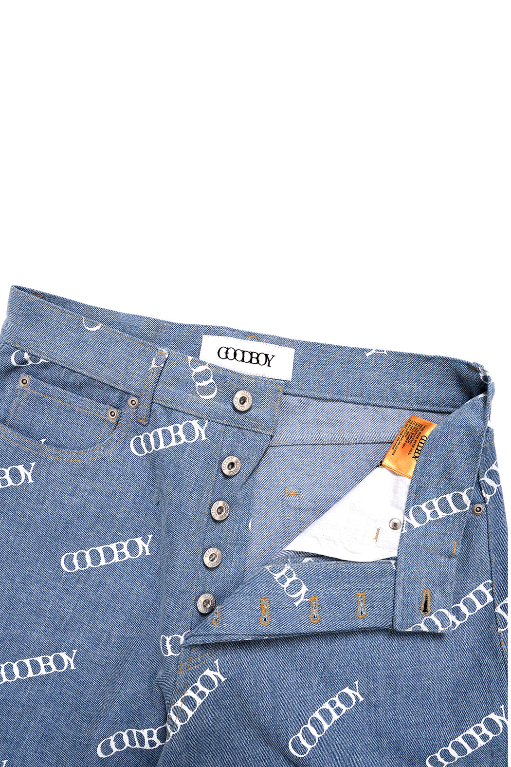 Goodboy Printed Denim Pants - Blue