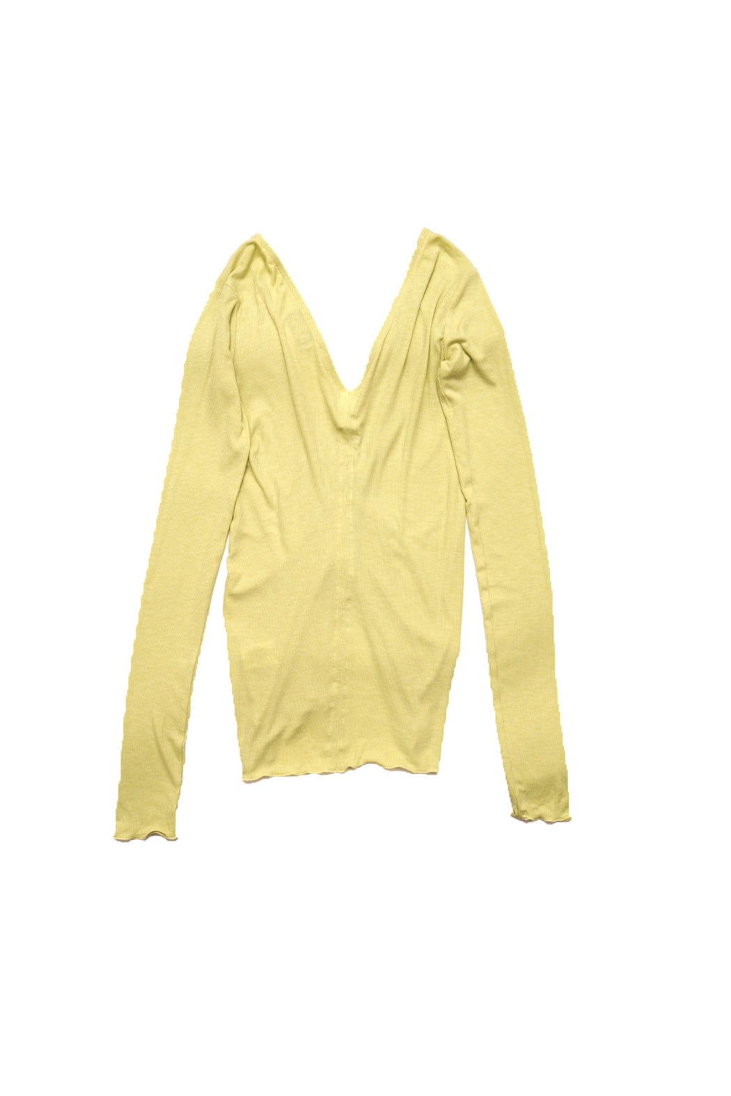 Rib V Neck - Green