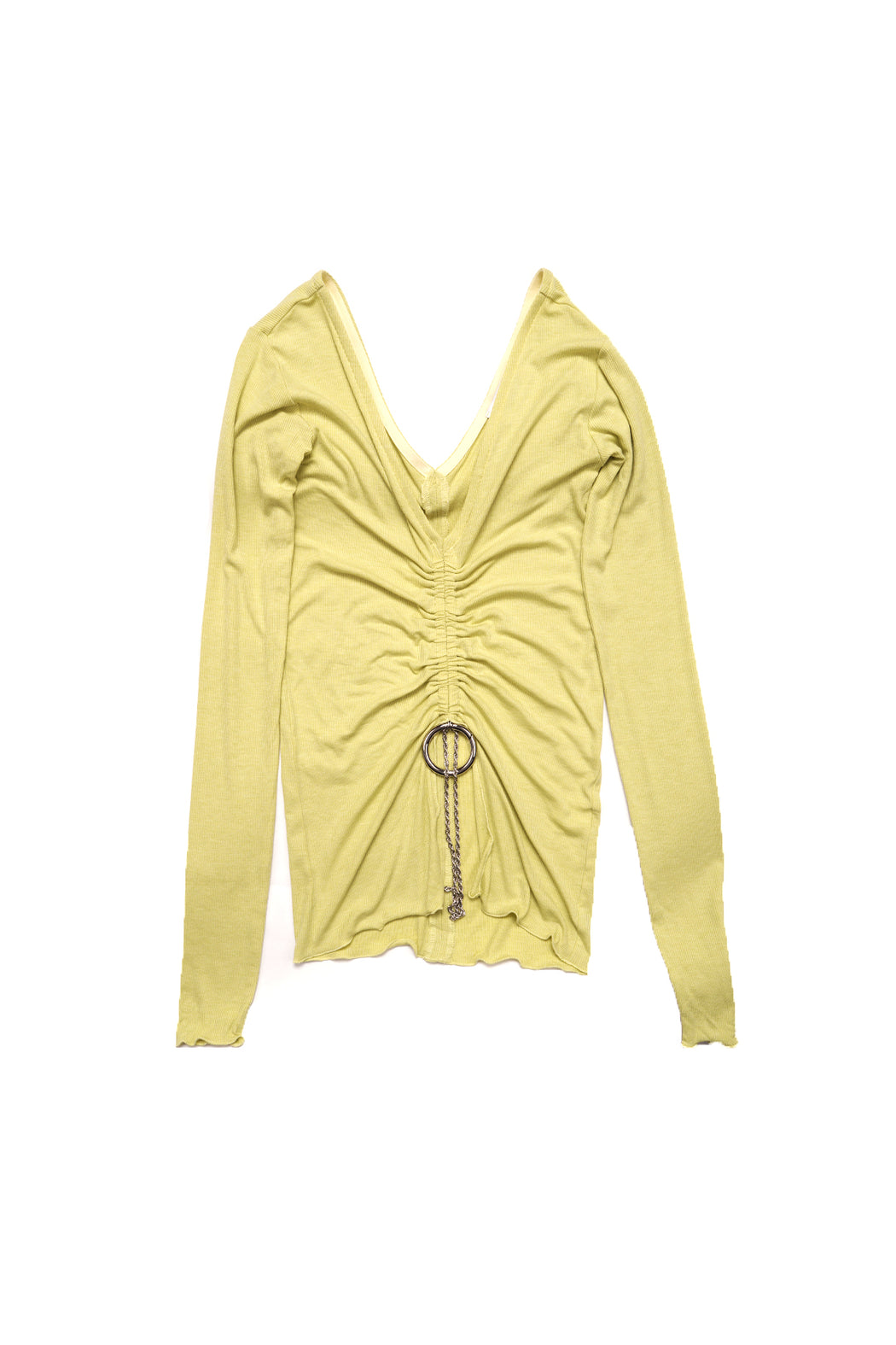 Rib V Neck - Green