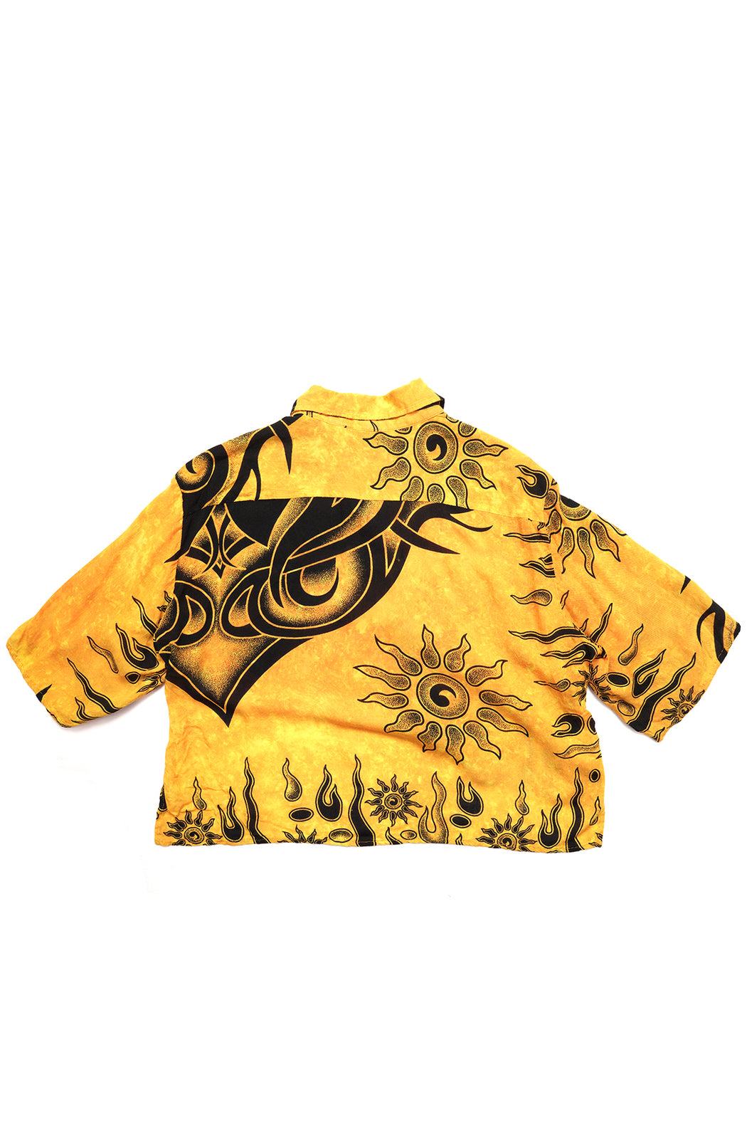 Sarong Short Sleeve Shirt - Yellow Orange