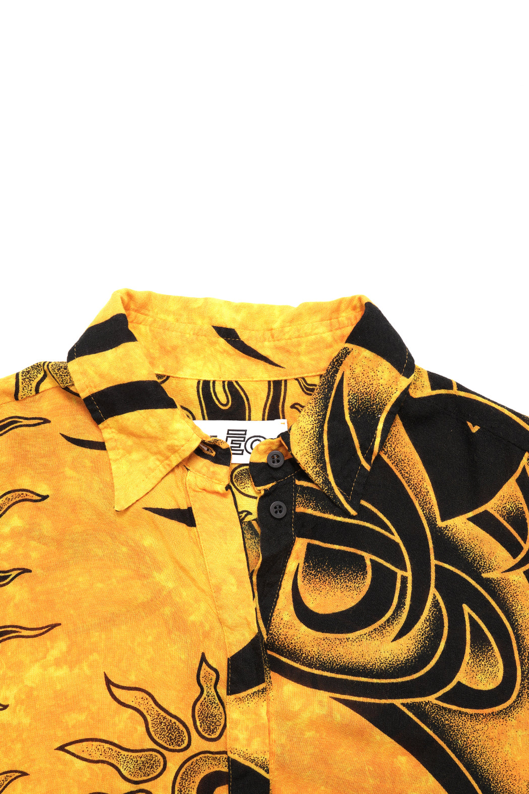 Sarong Short Sleeve Shirt - Yellow Orange
