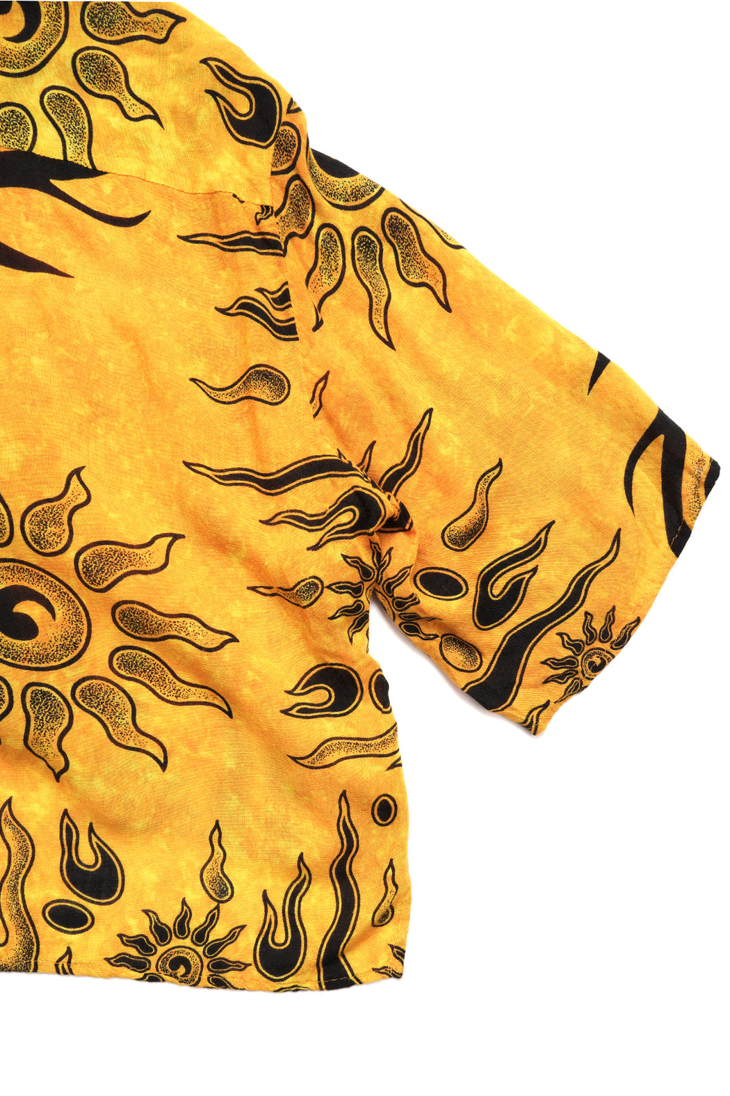Sarong Short Sleeve Shirt - Yellow Orange