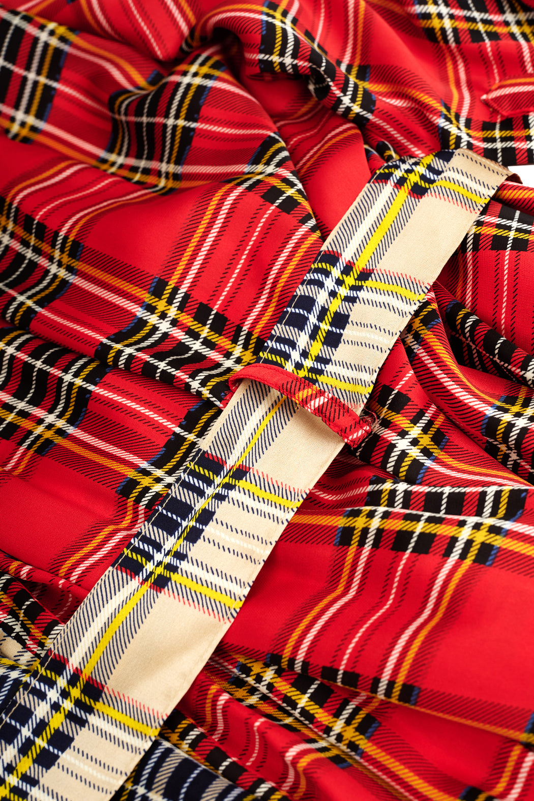 Flowy Shirt - Tartancheck Red Beige