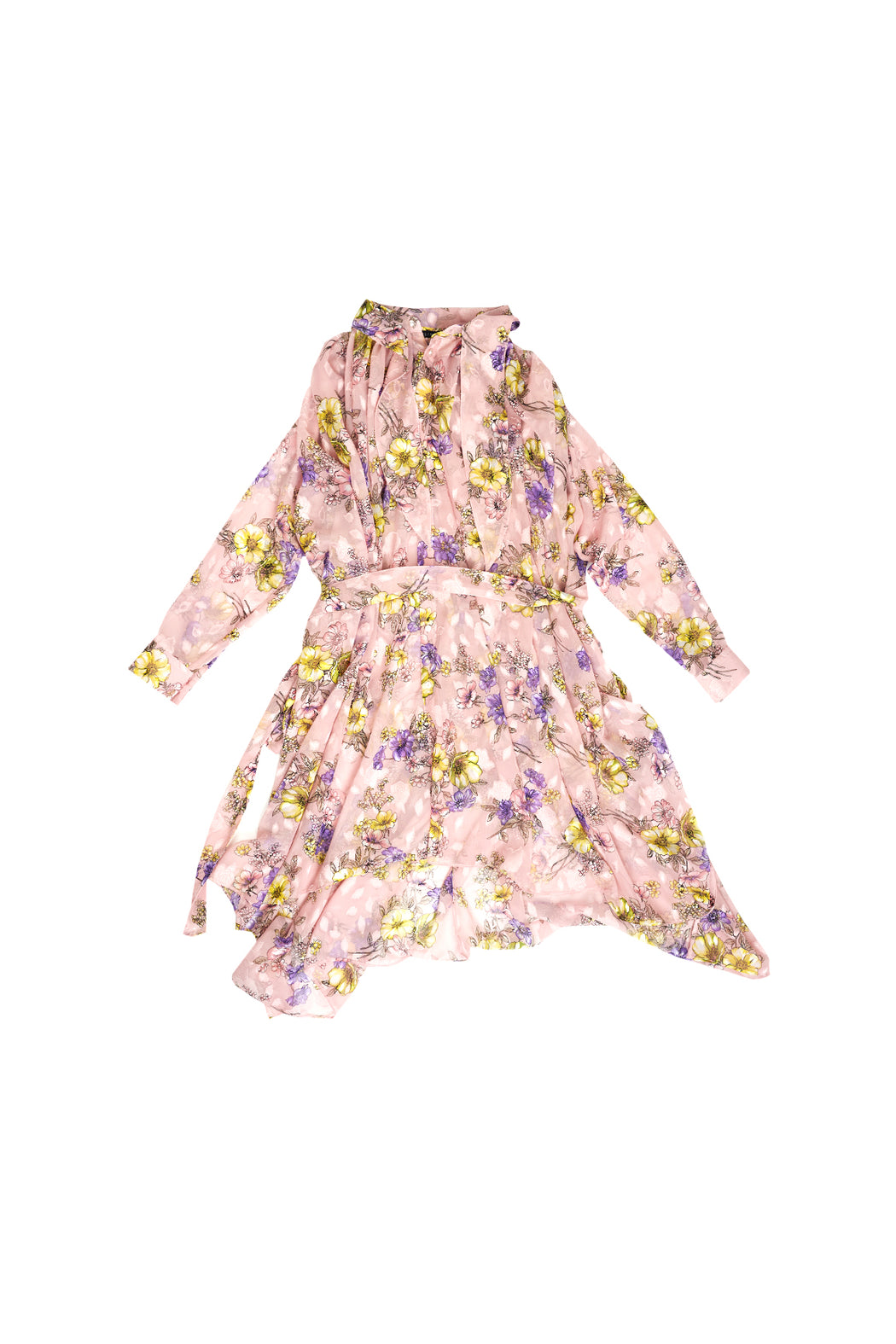 Floral Long Dress - Pink