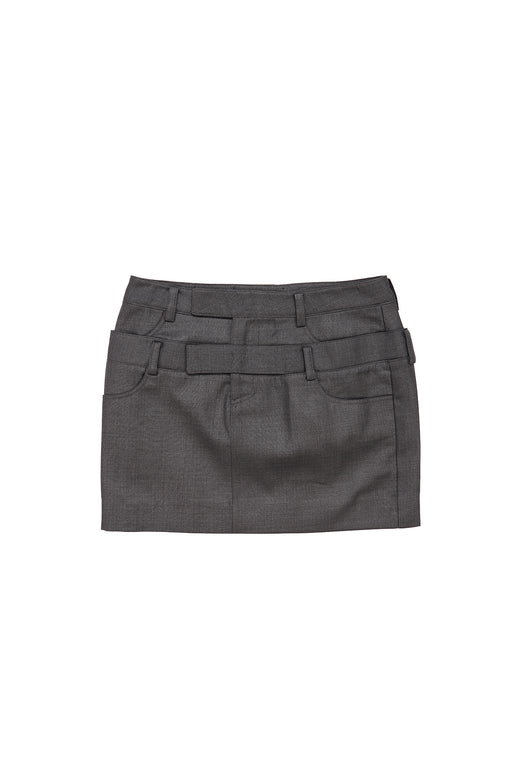 Double Layered Skirt - Grey
