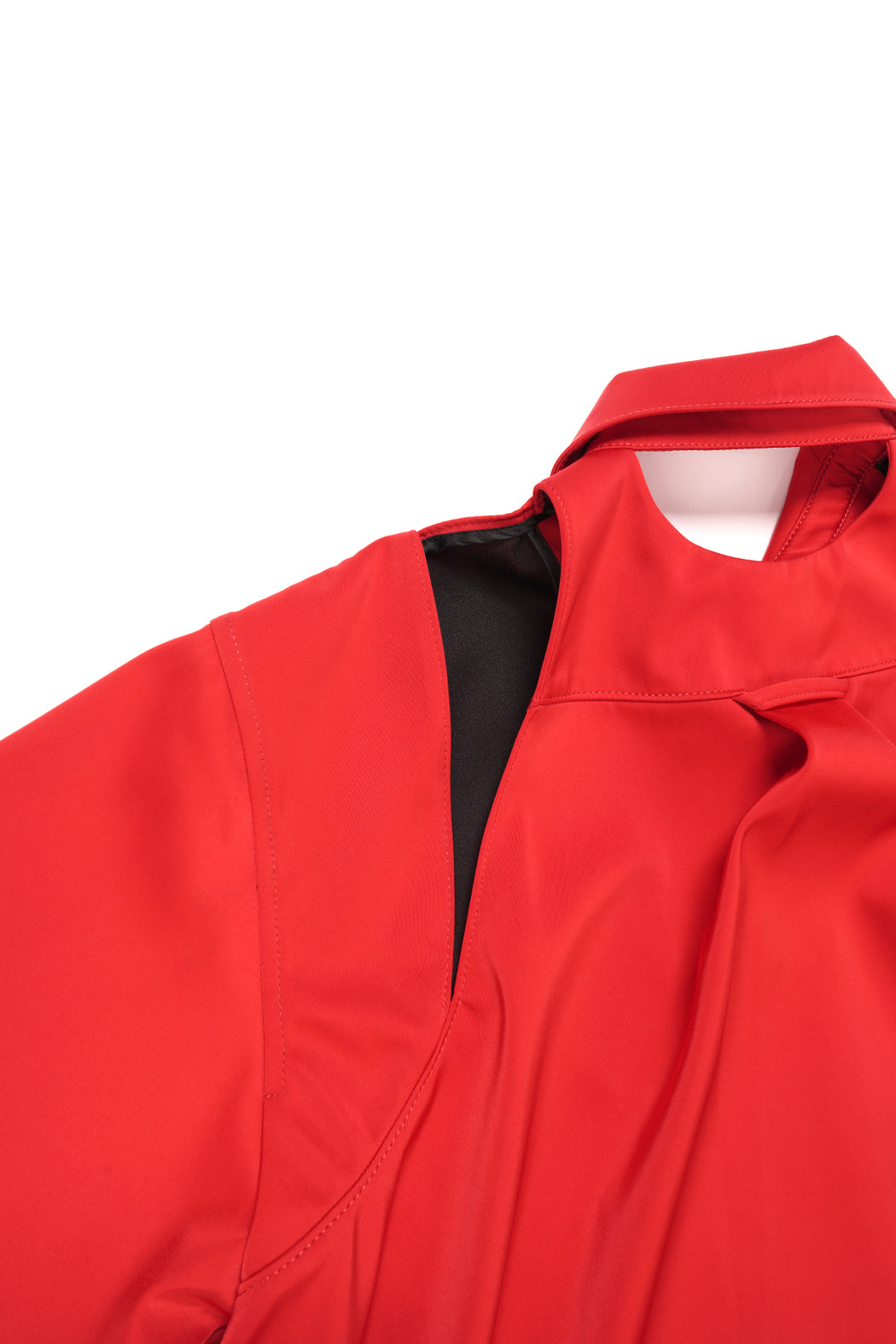 Back Cutting Oversized Shirt - Red