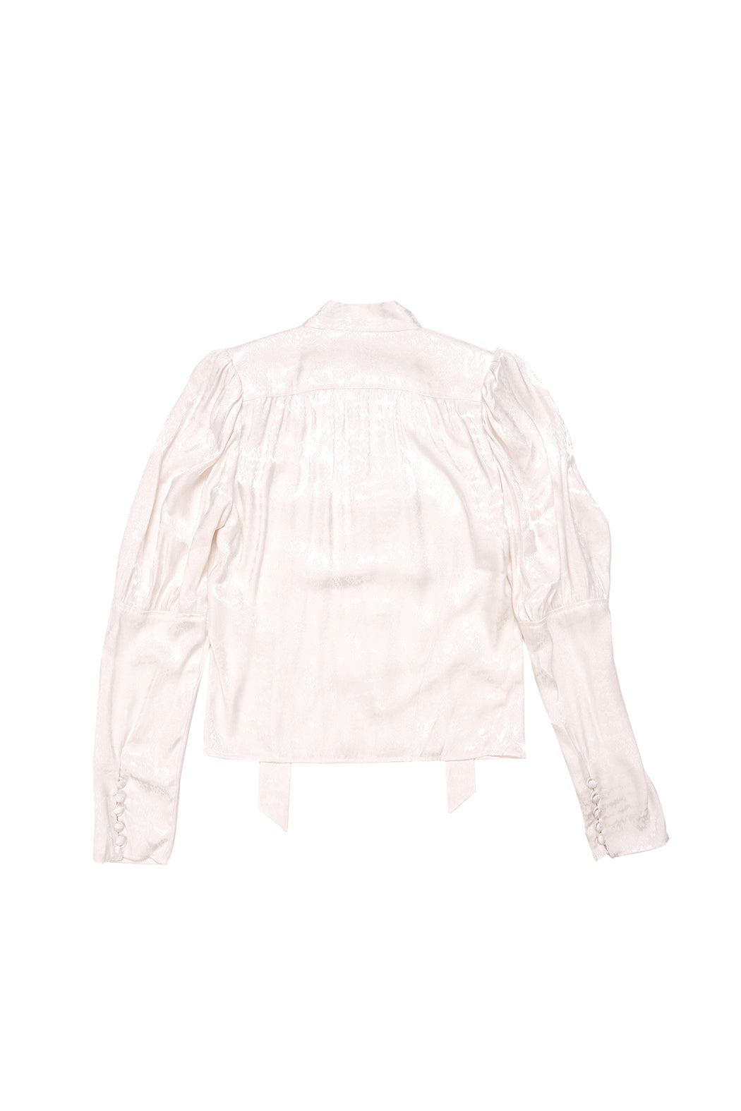 Snake Print Bow Blouse - Ivory