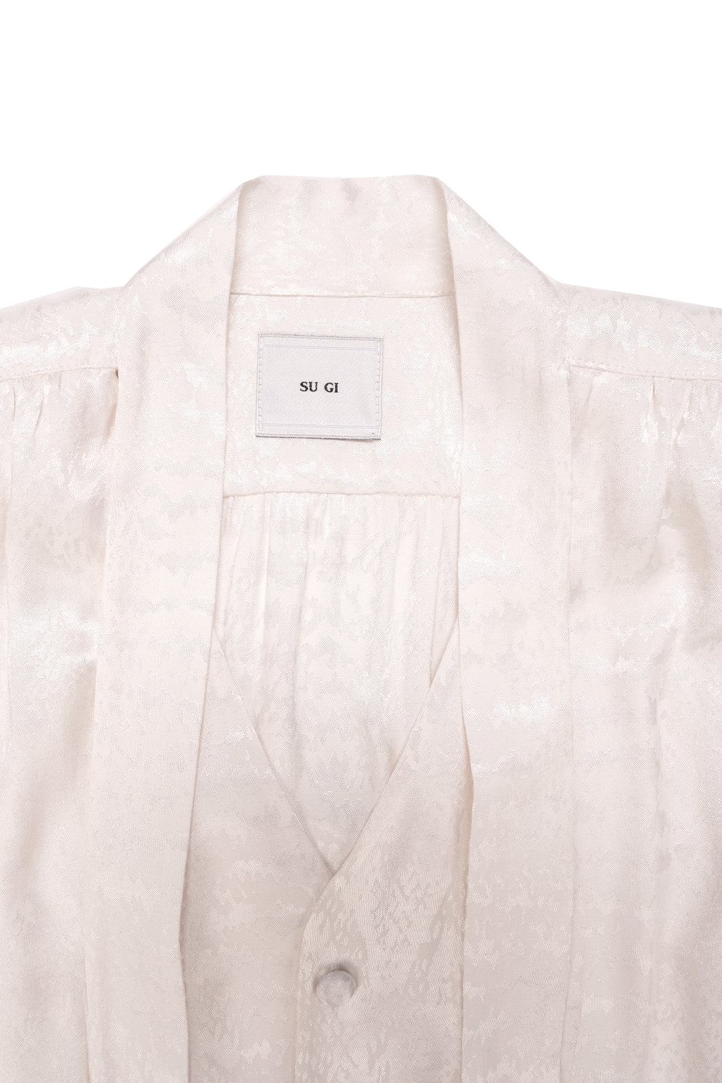 Snake Print Bow Blouse - Ivory
