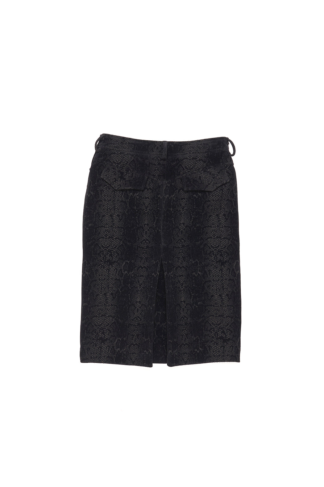 Snake Print Midi Skirt