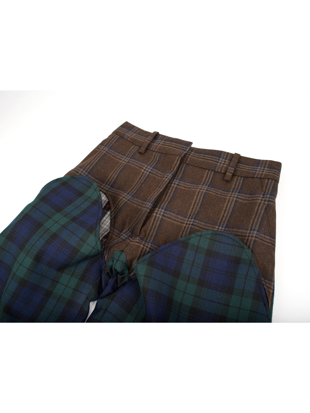 Cut-out Trousers - Blue/Green