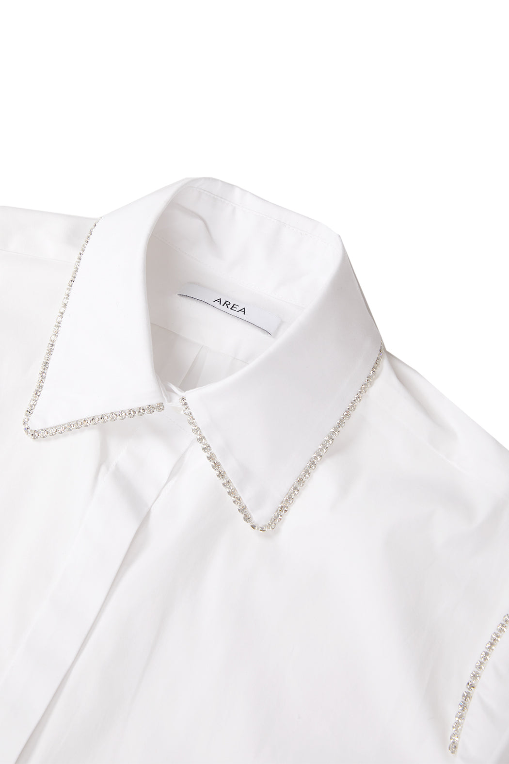 Button Down with Cargo Pocket Sleeve - White