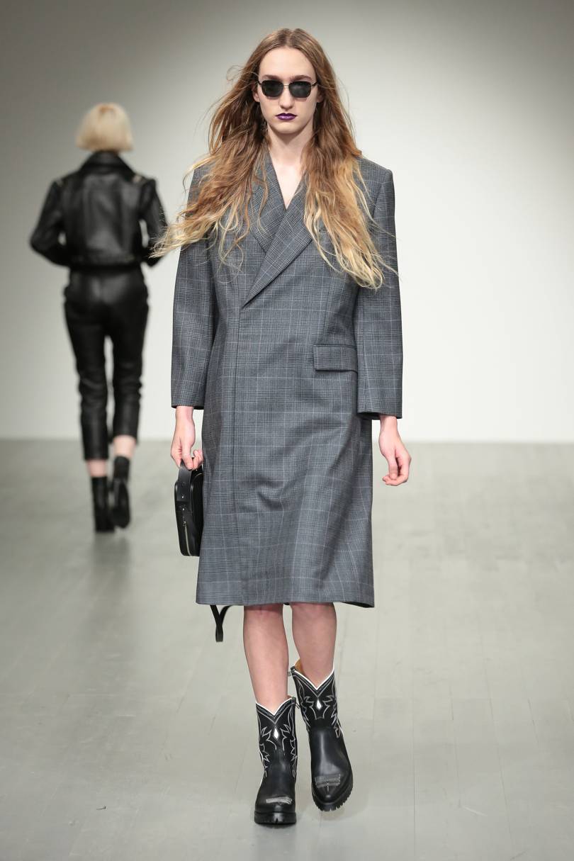 Coat Dress - Grey Plaid