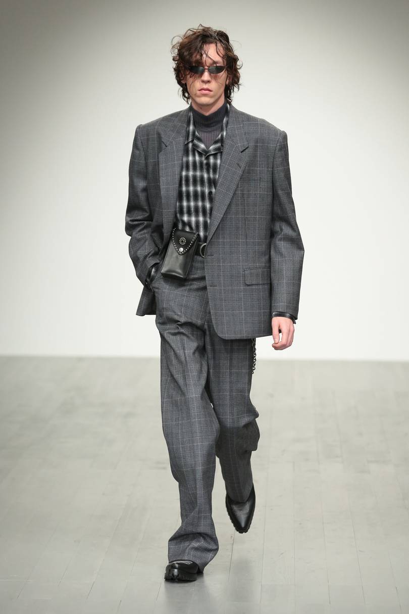 Check Trousers - Grey Plaid