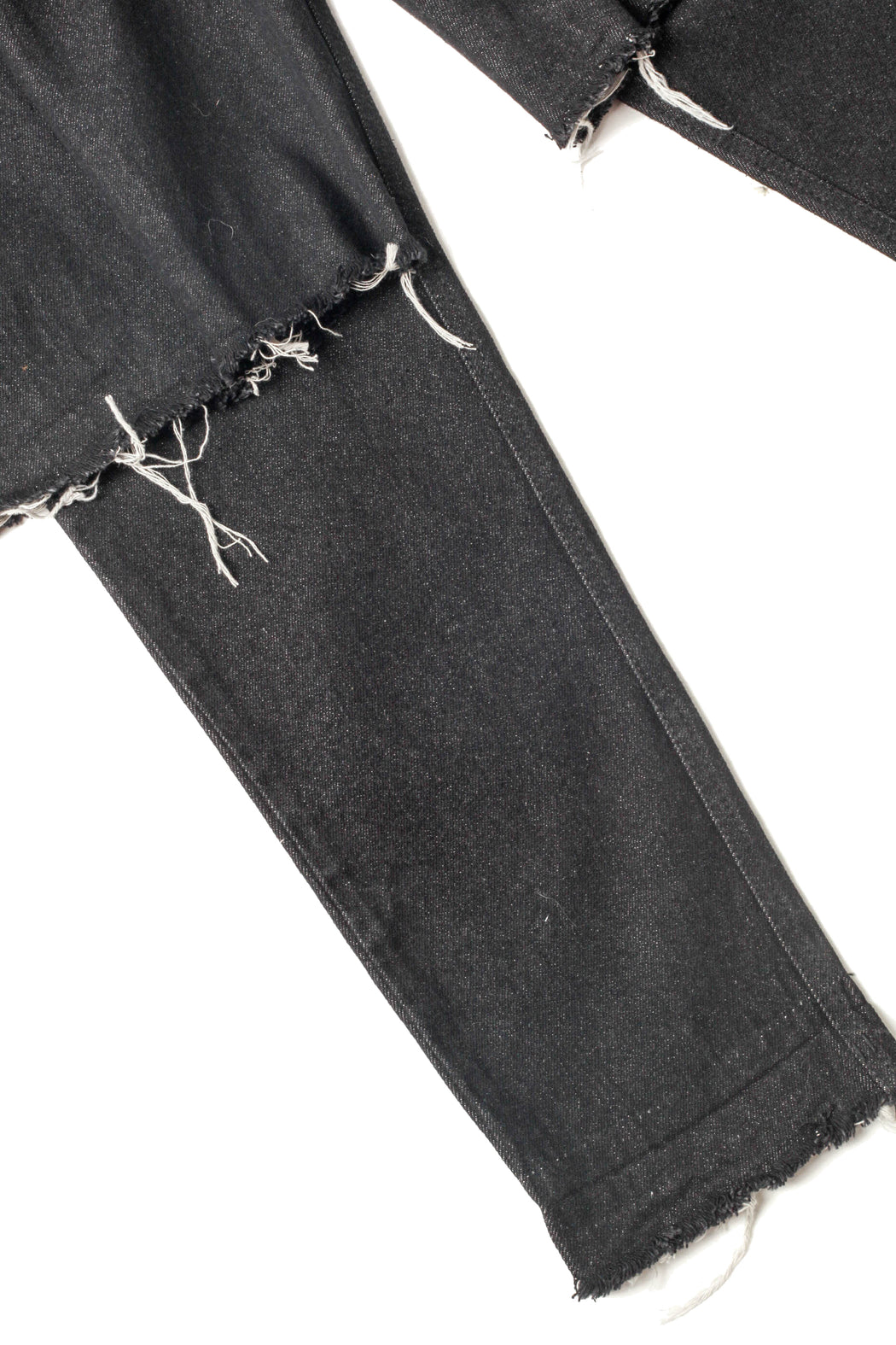 Black Demi-Denim Dungarees