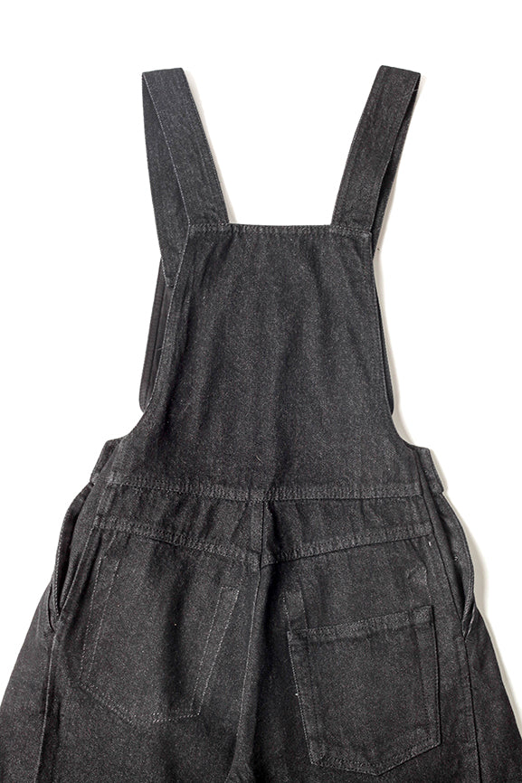 Black Demi-Denim Dungarees