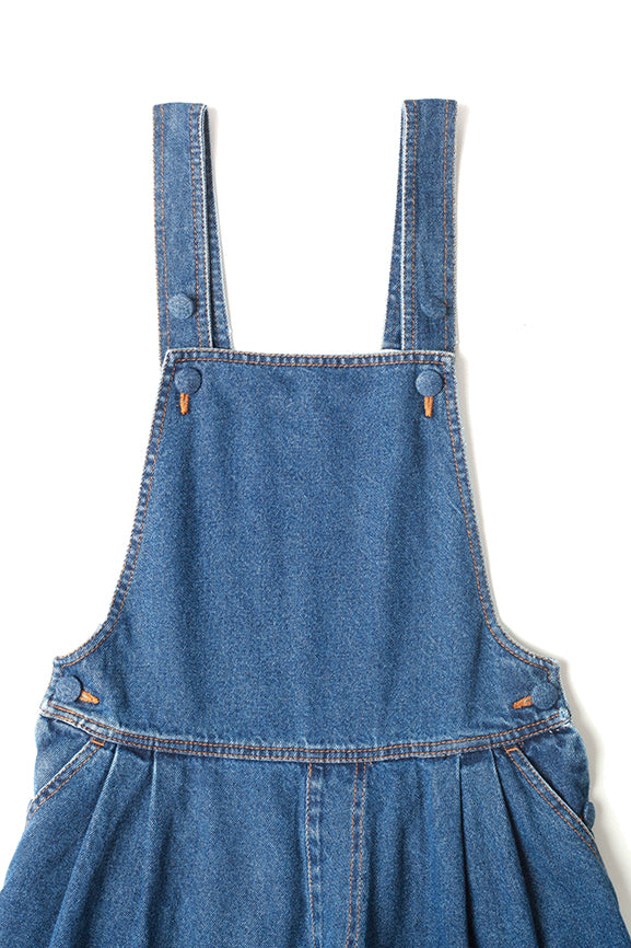 Dark Blue Demi-denim Dungarees