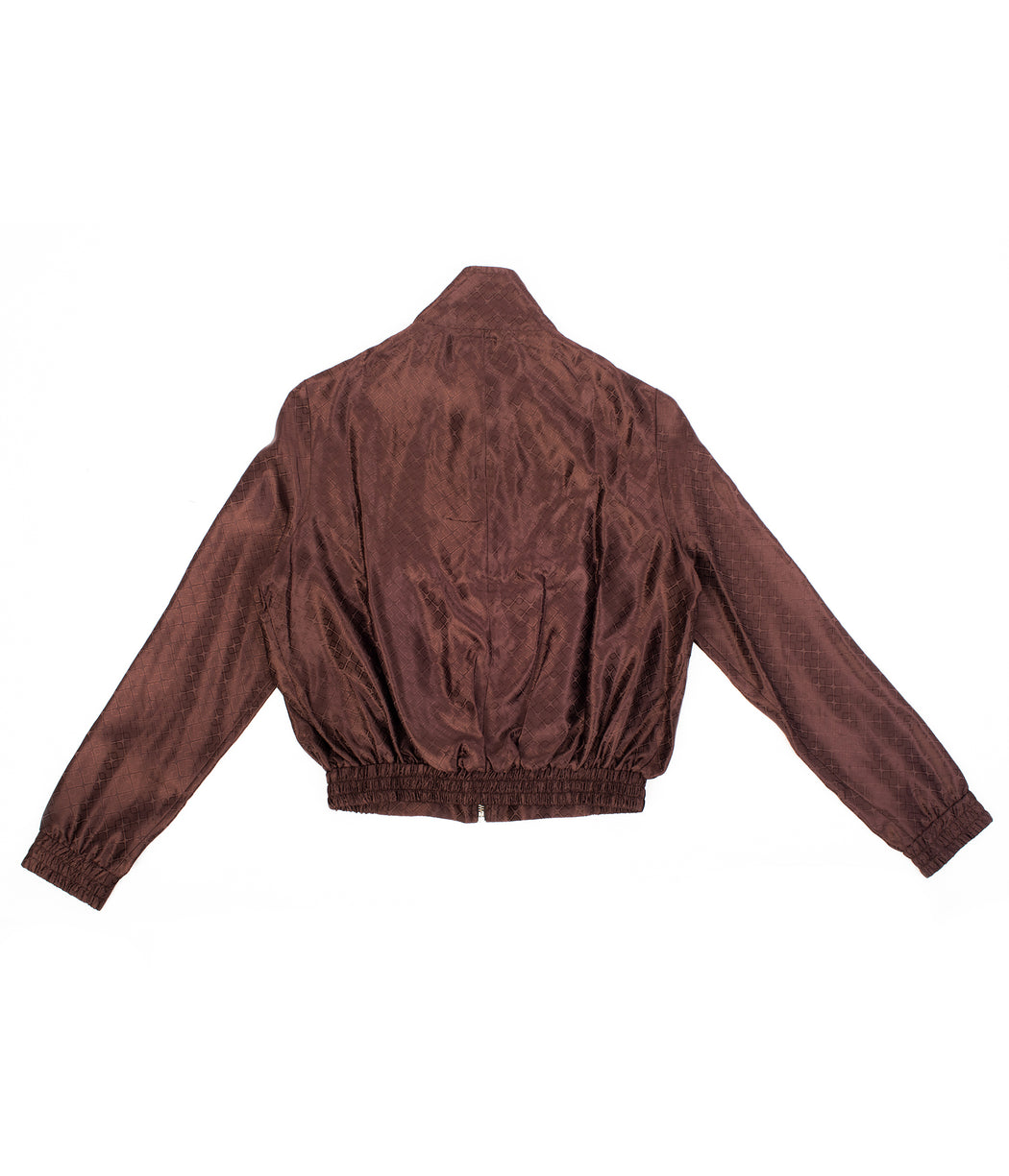 Binibeca Jacquard Bomber Jacket - Brown