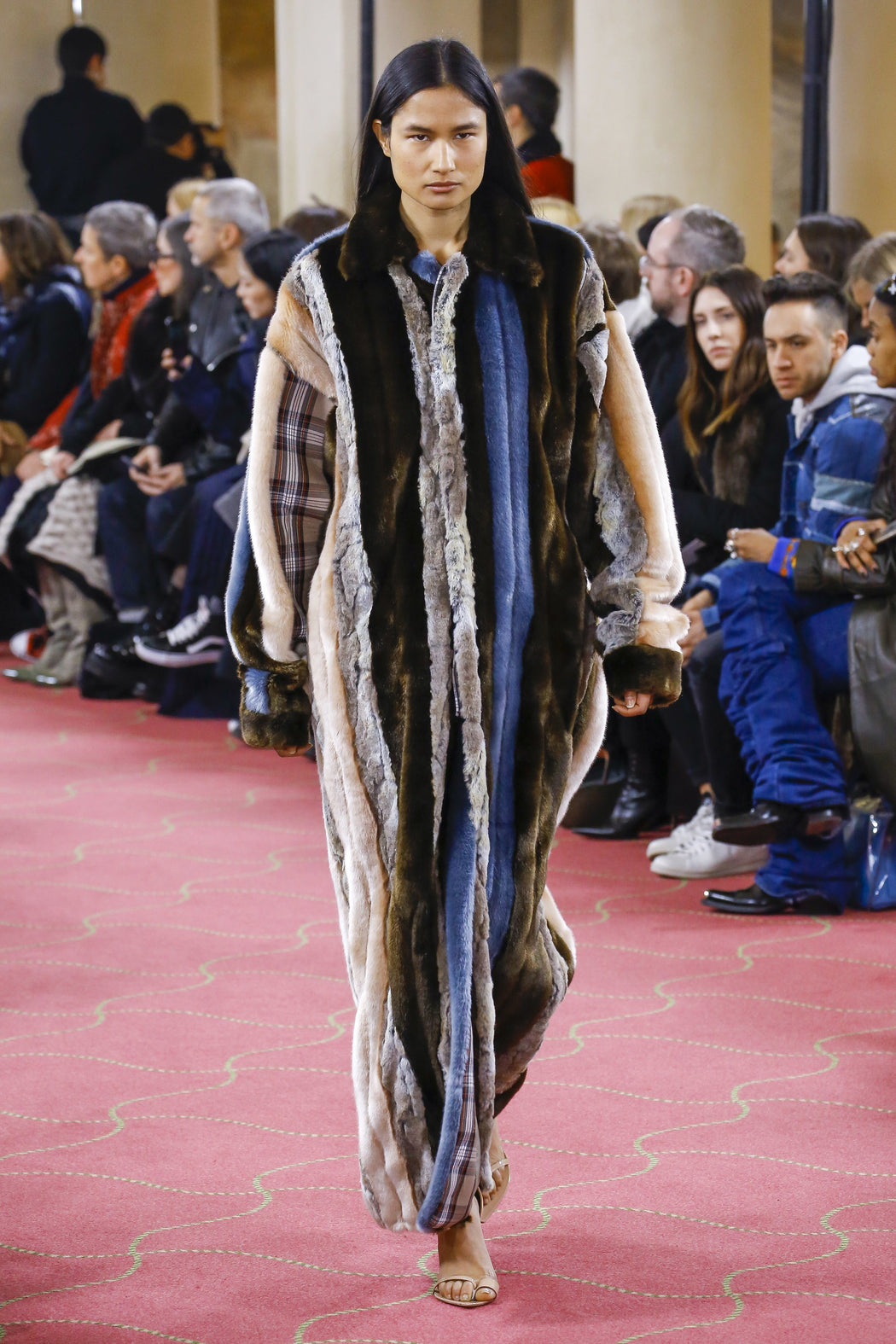 Faux Fur Coat - Dusty Pink