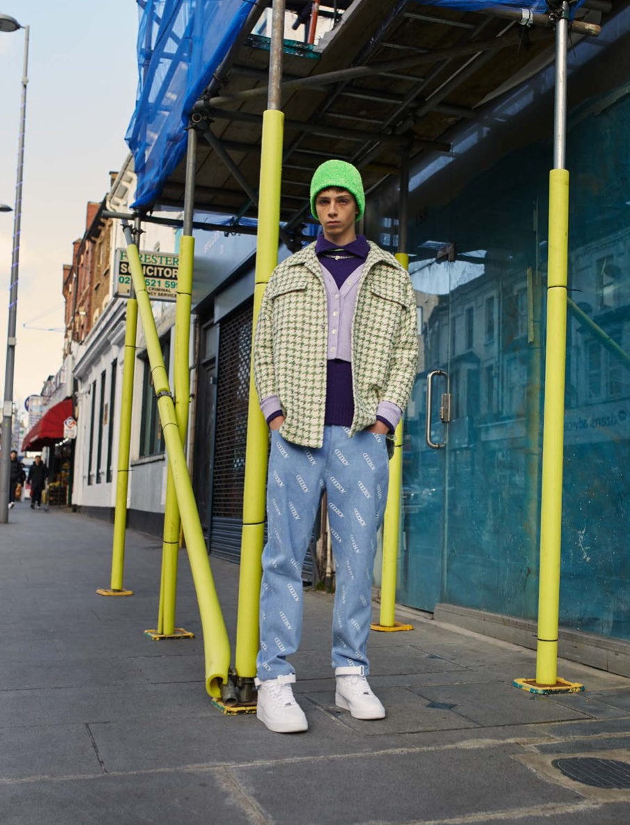 Knitted Bucket Cap - Green