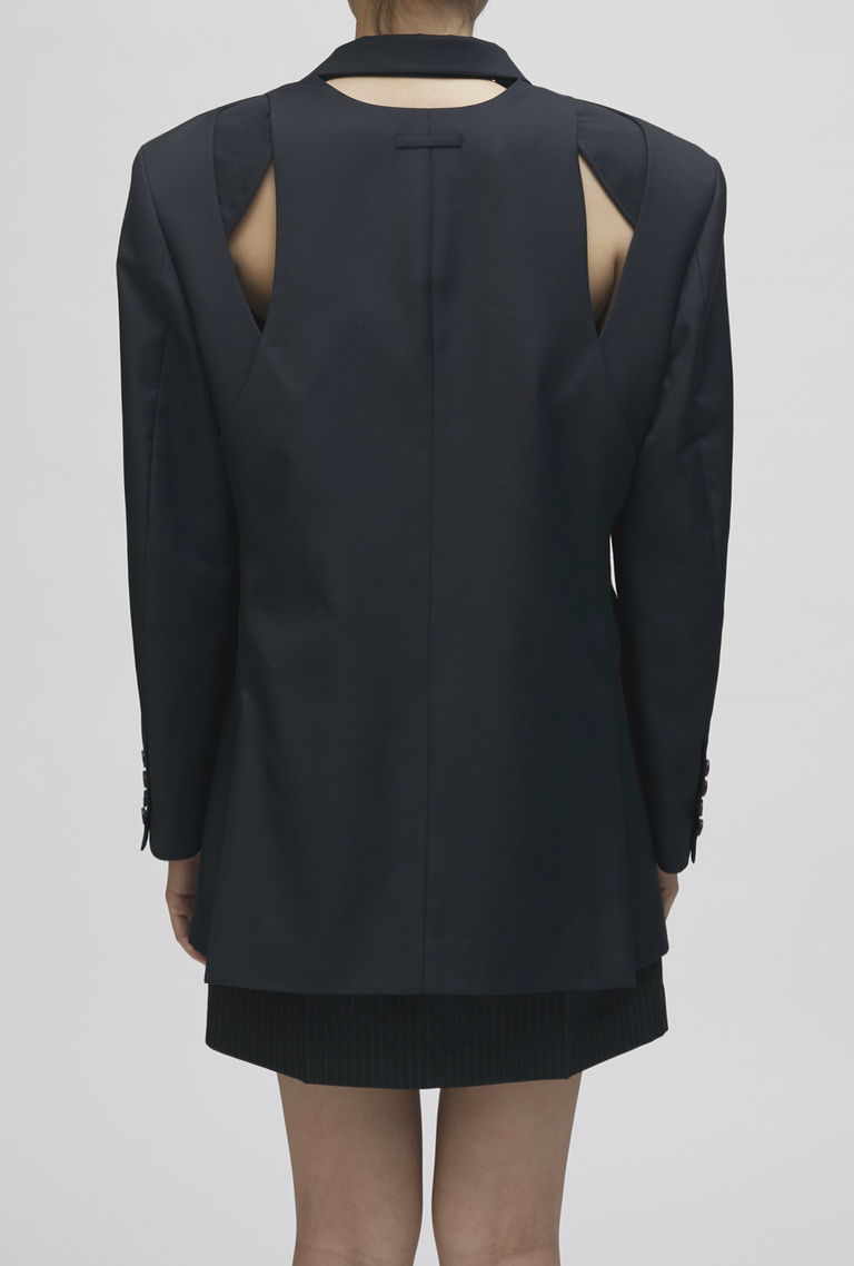 Back Cutting Blazer - Dark Navy