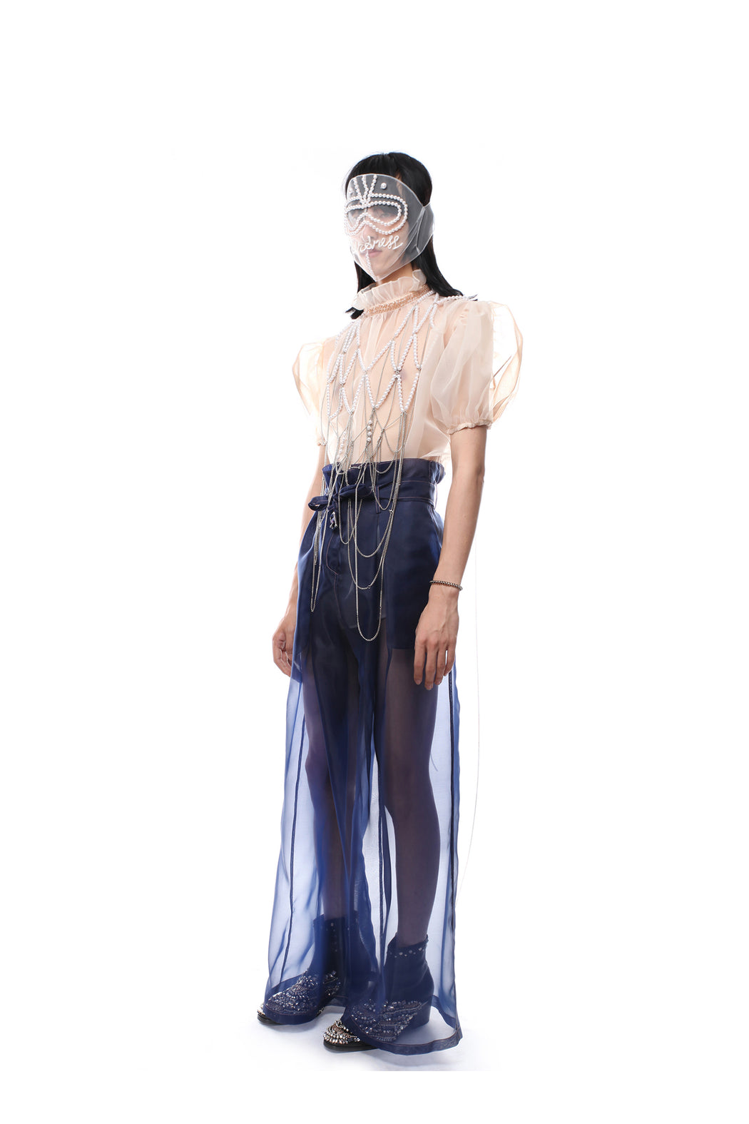 Organza Pants - Navy