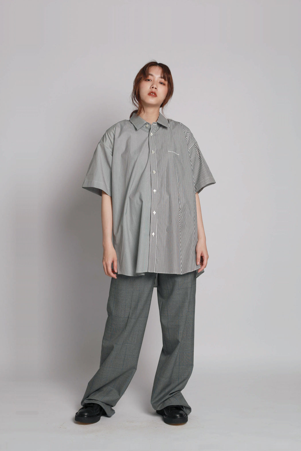 Contrast Short Sleeve Shirt - Black
