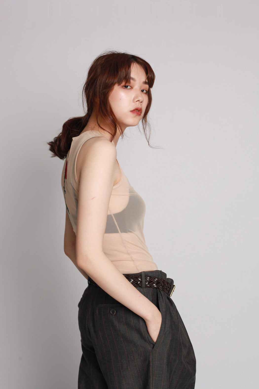 Mesh Tank w/ Rose