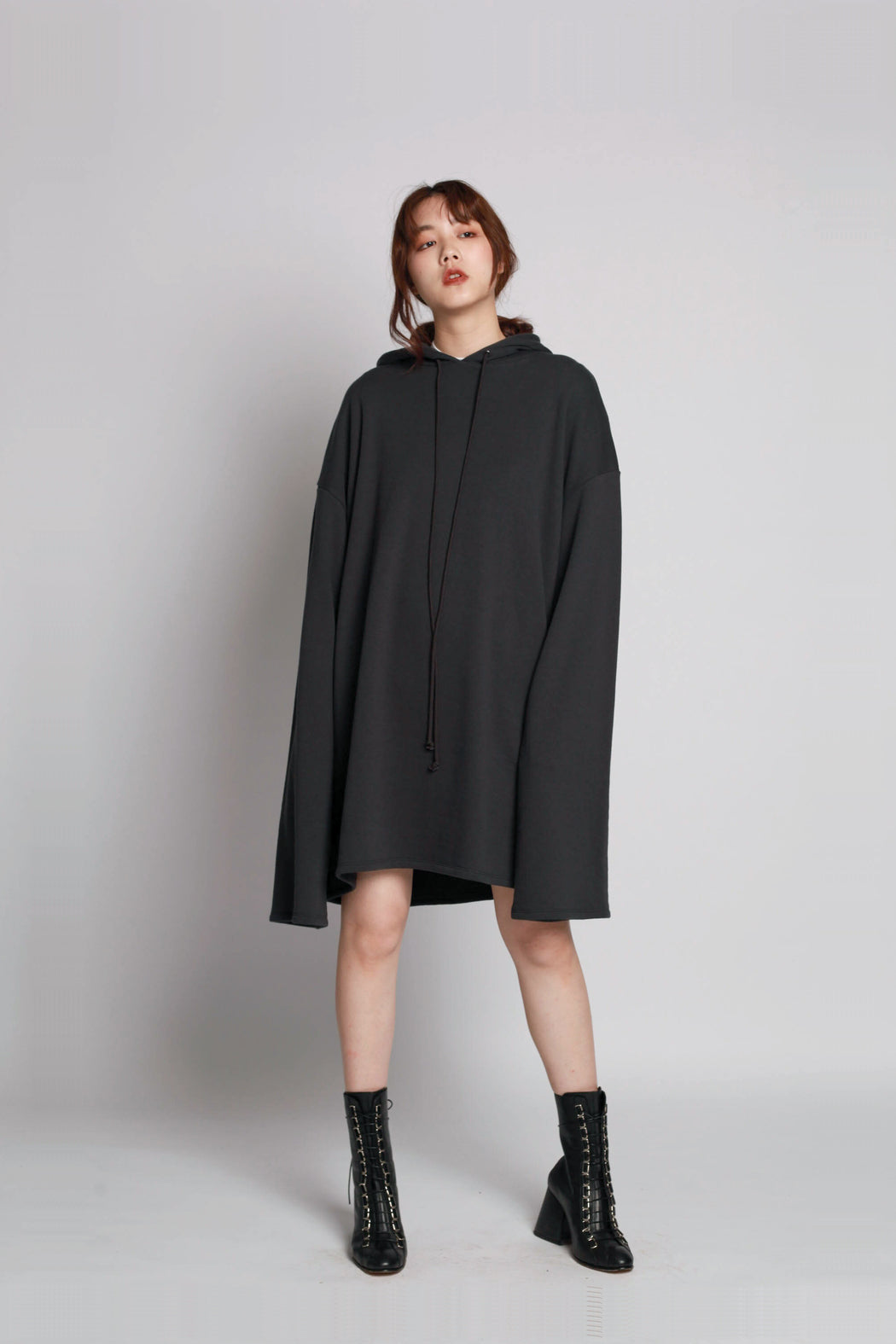 Printed Hoodie - Dark Gray