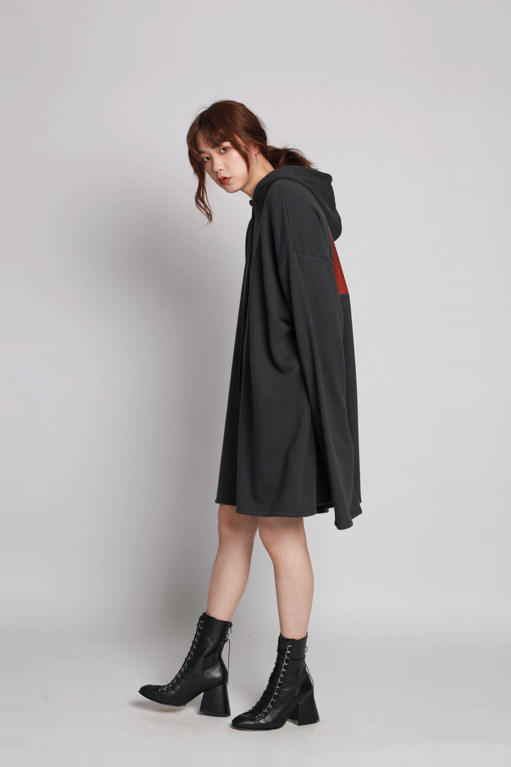 Printed Hoodie - Dark Gray