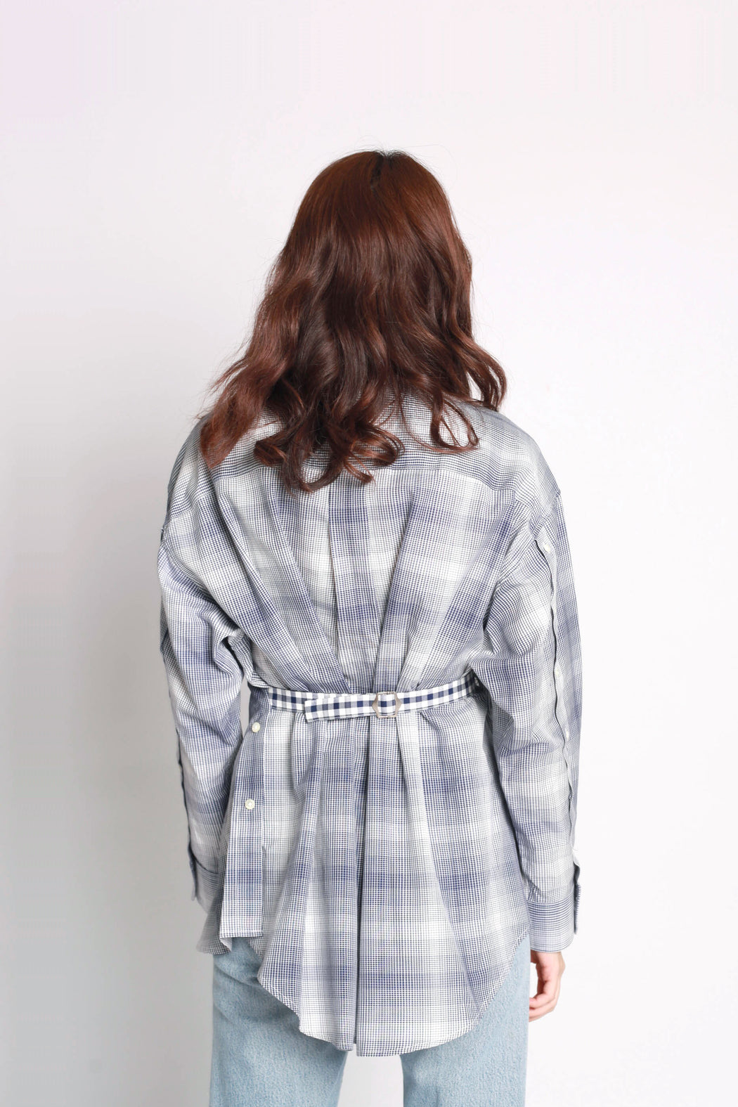 Open Sleeves Shirt - Green Check