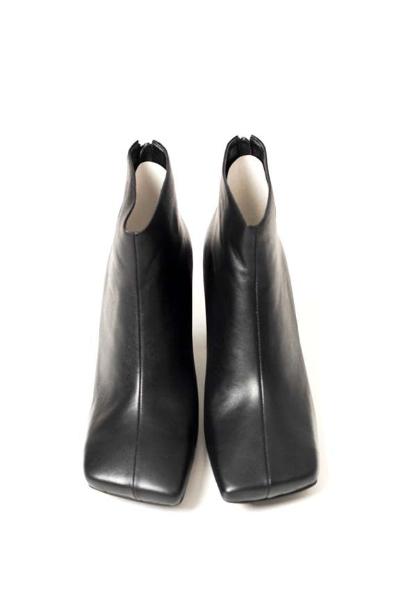 Square Toe Ankle Boot - Black