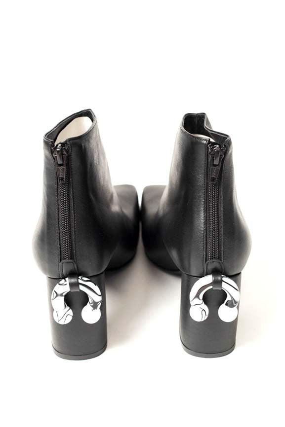 Square Toe Ankle Boot - Black