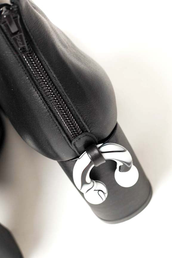 Square Toe Ankle Boot - Black