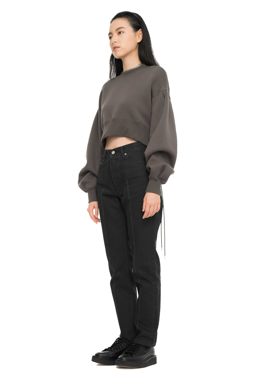 Cropped Pullover - Grey