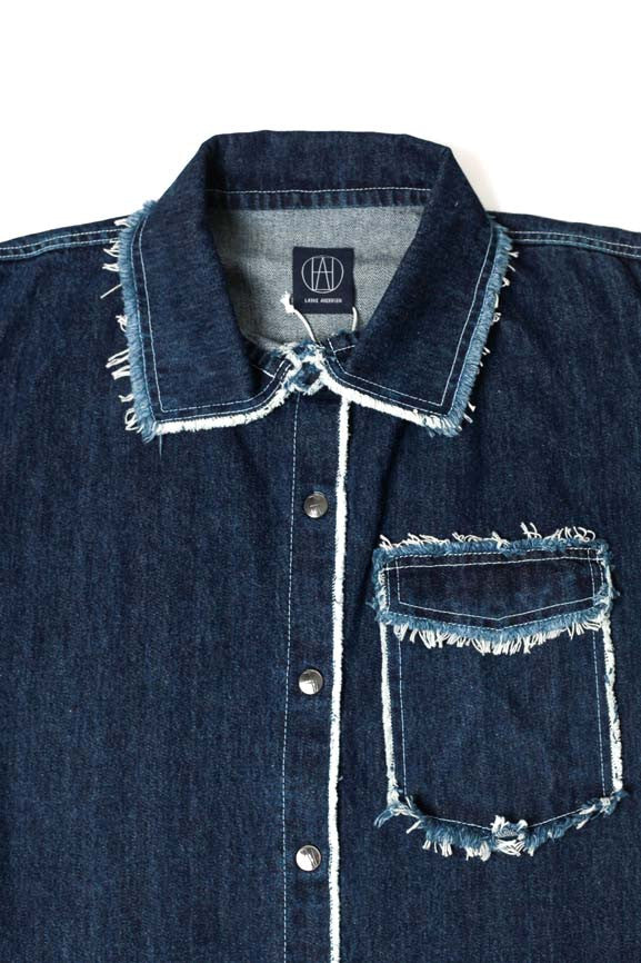 Supersized Cuff Shirt - Stonewash