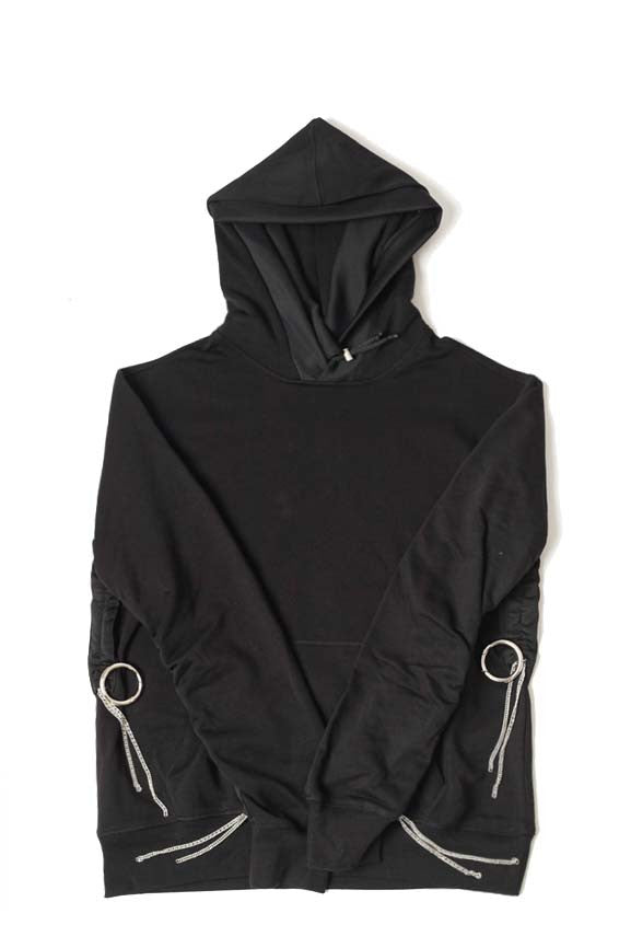 Bizet Cotton Fleece Jersey Hoodie - Black