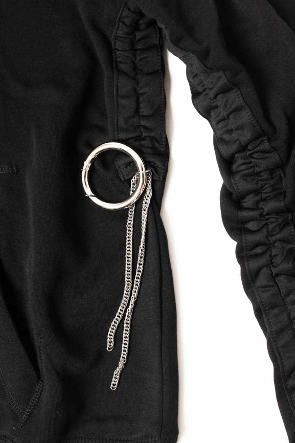 Bizet Cotton Fleece Jersey Hoodie - Black