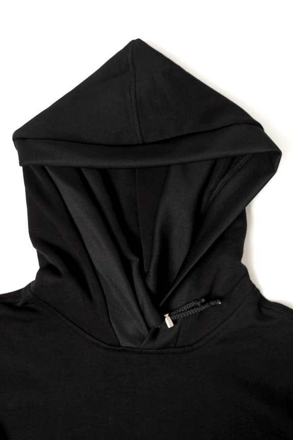 Bizet Cotton Fleece Jersey Hoodie - Black