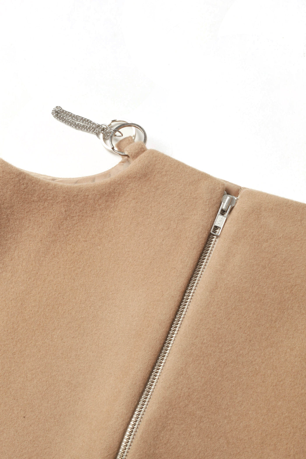 Louiza - Nude Double Faced Wool Skirt