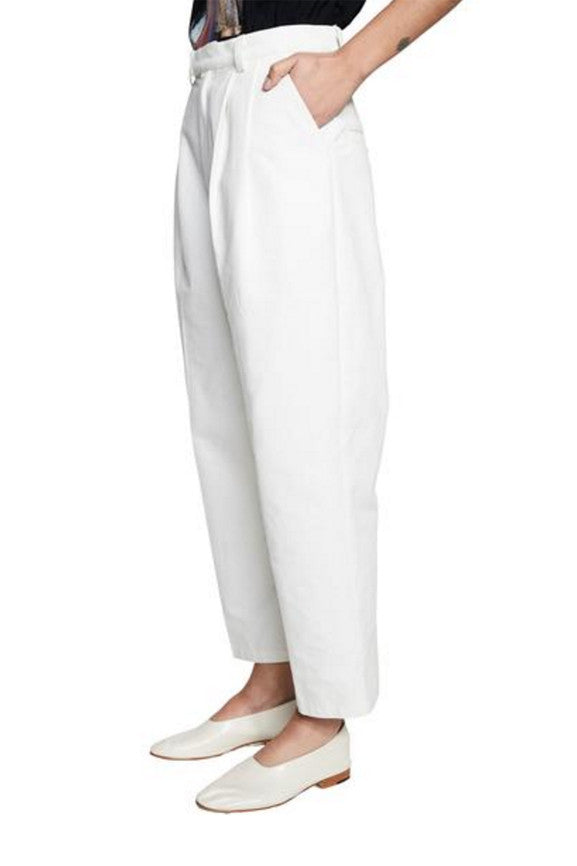 Tie Up Pike Trousers - White