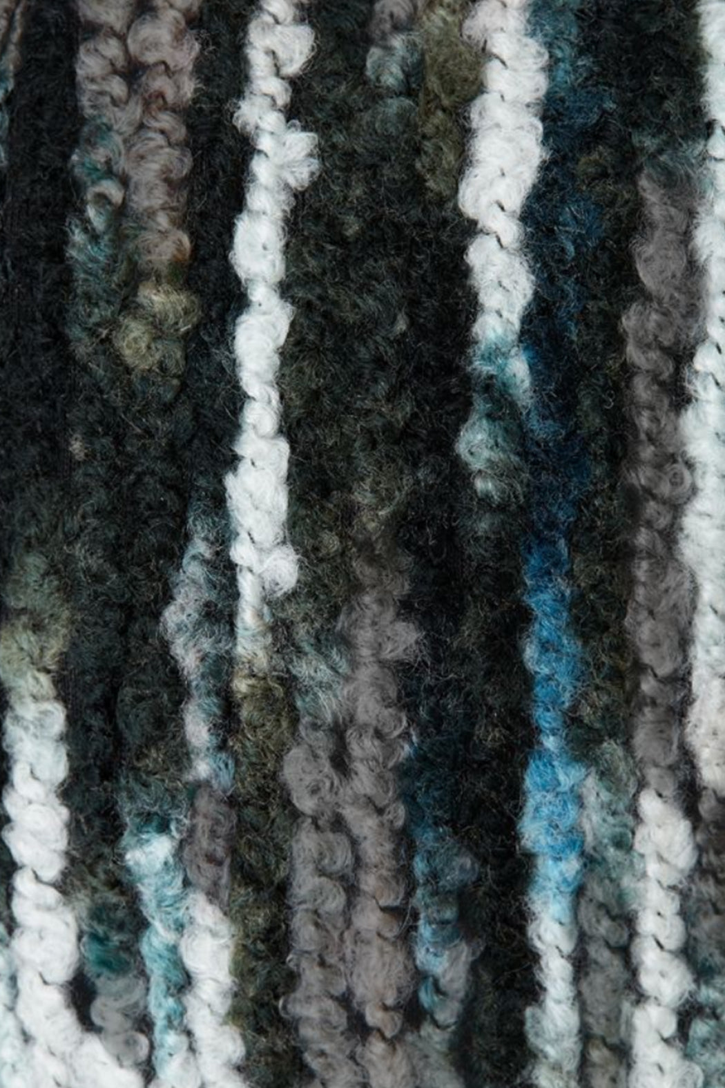 Stripe Yarn Hat - Black