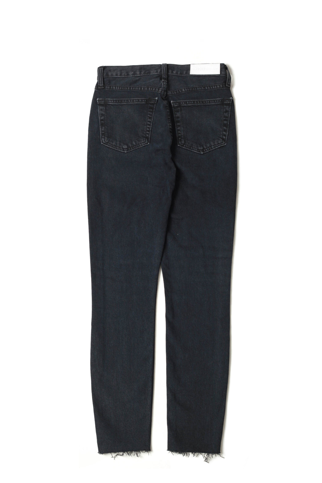 High Rise Ankle Crop - Worn Black