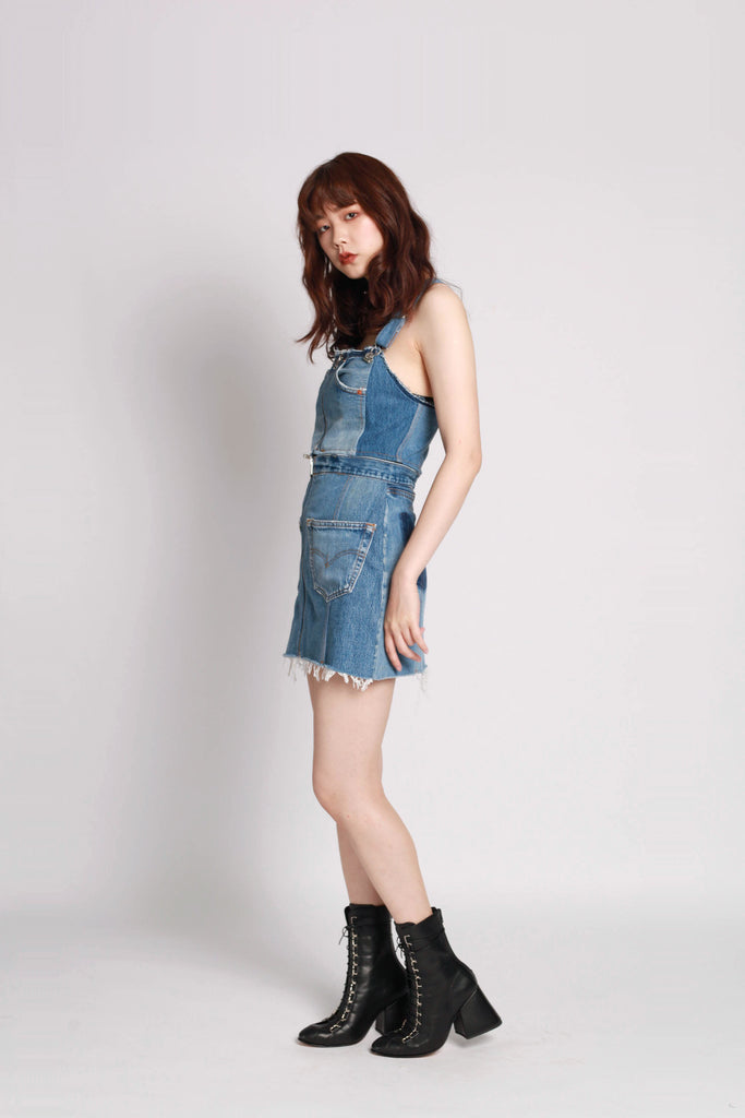 Overall Denim Dress — CLASH