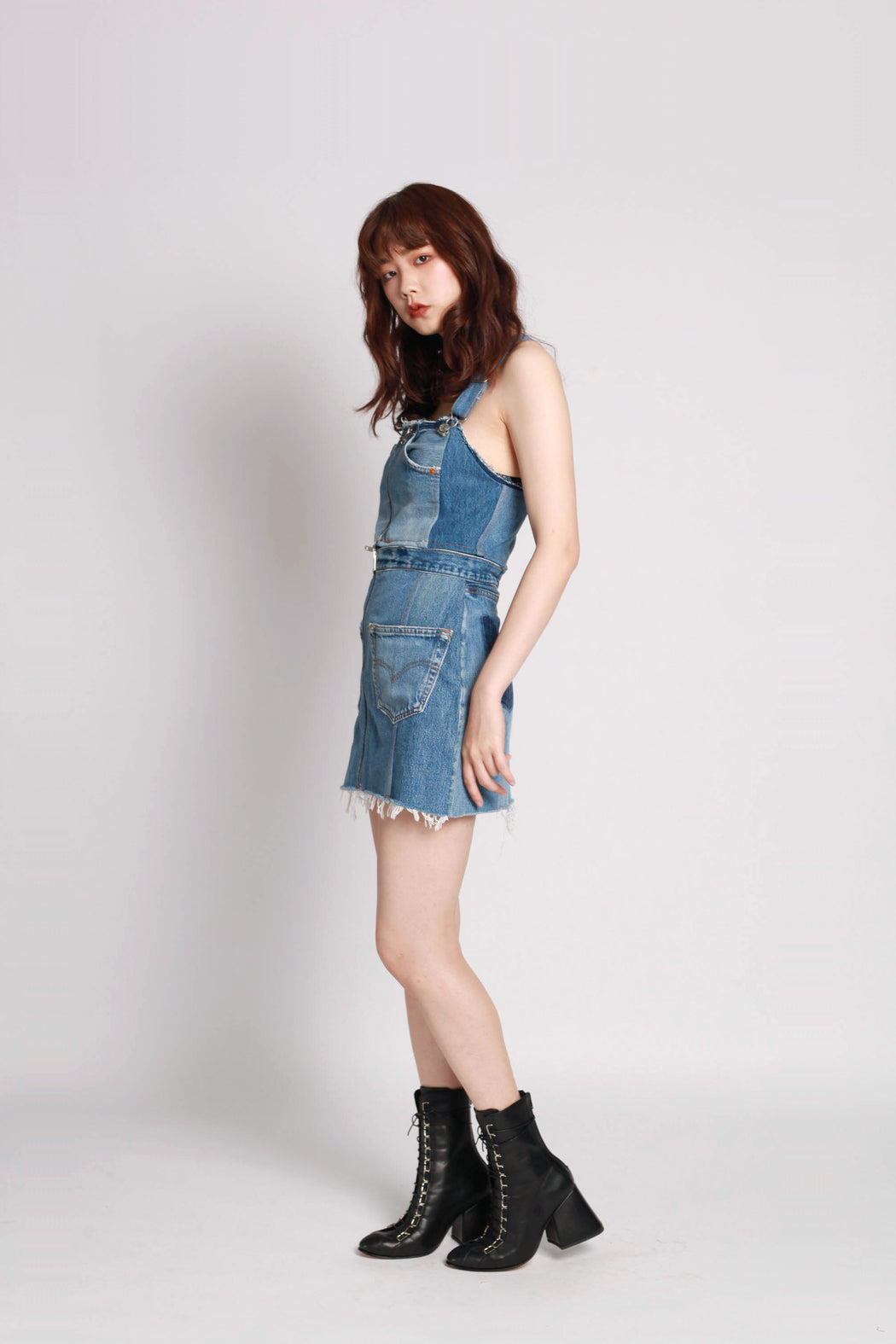 Overall Denim Dress