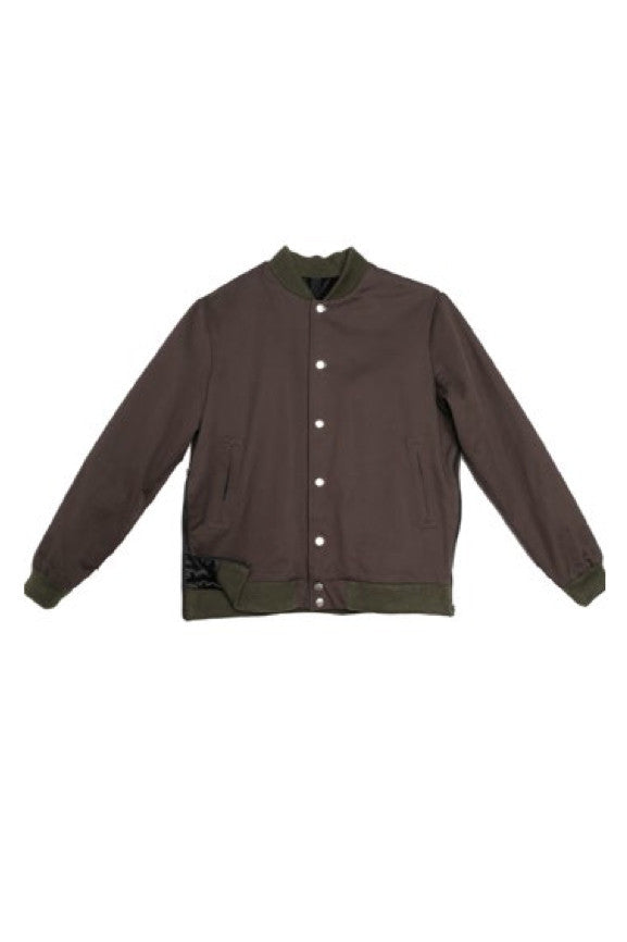 7-Snap Bomber Jacket - Olive